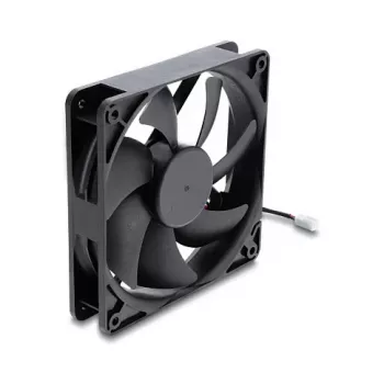 Delock aksiālais ventilators 48 V DC 120 x 120 x 25 mm 2 kontaktu savienotājs melns