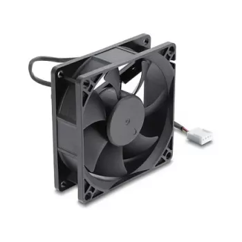 Delock Axial Fan 48 V DC, 80 x 80 x 25 mm ar 4-Pin PWM savienotāju, melns