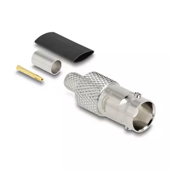 DELOCK BNC Female Crimp Connector for RG-59 with Heat Shrink Tubing