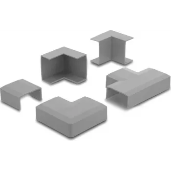 Delock kabeļu kanāla savienotājs 40 x 19 mm kanālam, 5 gab. komplekts, pelēks 22110