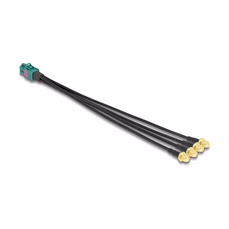 Delock kabelis Mini FAKRA Z Female Quad uz 4 x SMA Male 0,2 m RG-174 90283