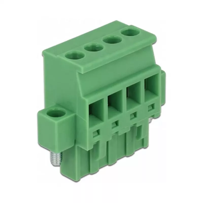 DELOCK DIN sliedes spaiļu bloks 4 kontaktu ar skrūvju fiksāciju, 800 V, 32 A, pelēks