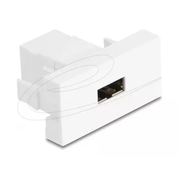 Delock Easy 45 modulis EASY-USB 2.0 Type-A female uz EASY-USB Type-A female balts 90866