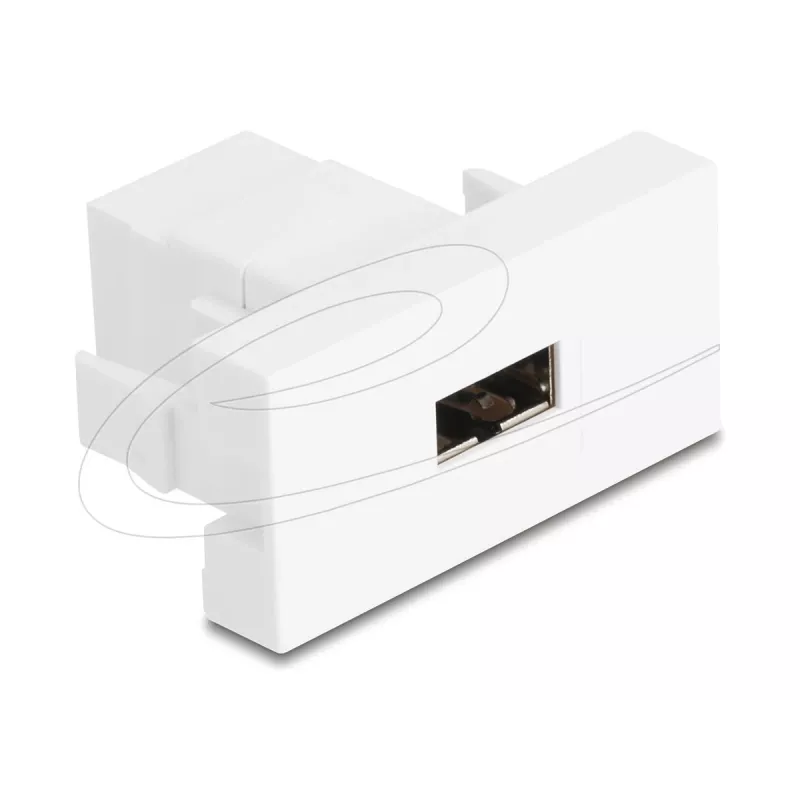 Delock Easy 45 modulis EASY-USB 2.0 Type-A female uz EASY-USB Type-A female balts 90866