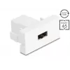 Delock Easy 45 modulis EASY-USB 2.0 Type-A female uz EASY-USB Type-A female balts 90866