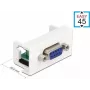 Delock Easy 45 modulārais adapteris 9-pin D-Sub sievišķais balts RAL 9003 81348