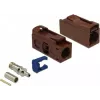 DeLOCK FAKRA F ligzda 25 mm (garā) krimpēšanai - riekstkoka brūna, RAL 8011 89690