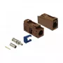 DeLOCK FAKRA F ligzda 25 mm (garā) krimpēšanai - riekstkoka brūna, RAL 8011 89690