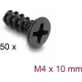 Delock ventilatora skrūves M4 x 10 mm, 50 gab., melnas, 60988