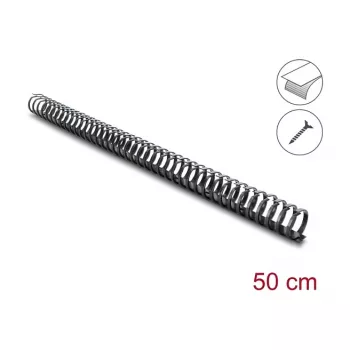 Delock Flexible Cable Duct Self-Adhesive Screwable 34 x 35 mm - Length 50 cm Black