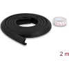 Delock putu aizsarglente malām 24 x 8 mm - garums 2 m, melna (18485)