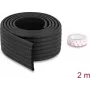 Delock putu aizsarglenta mala ar rievotu virsmu 80 x 8 mm - garums 2 m, melna 18487