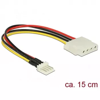 DeLOCK Iekšējais barošanas adaptera kabelis Molex 4-Pin Female uz Mini-Power 4-Pin Male 15 cm 85456