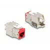 Delock Keystone modulis RJ-45 female uz LSA female STP CAT 6a, 8 gab. (pelēks, zils, dzeltens, sarkans, zaļš, oranžs, violets, neona dzeltens) 87896