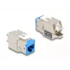 Delock Keystone modulis RJ-45 female uz LSA female STP CAT 6a, 8 gab. (pelēks, zils, dzeltens, sarkans, zaļš, oranžs, violets, neona dzeltens) 87896