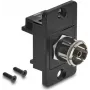DELOCK IEC C14 vīriešu uz F-typ sieviešu panel montāžas adapteris melns 91196