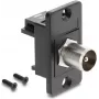 DELOCK Panel Mount IEC C14 kontaktdakša uz F-Type ligzdu adapteris, melns 91204