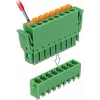 Delock PCB spaiļu bloku komplekts, 8 pin, 3,81 mm solis, vertikāls, zaļš (10 gab.) 65974