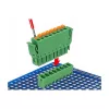 Delock PCB spaiļu bloku komplekts, 8 pin, 3,81 mm solis, vertikāls, zaļš (10 gab.) 65974