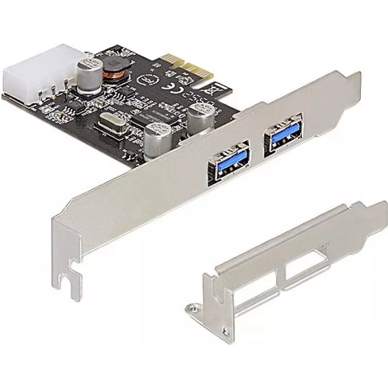 Delock PCI Express x1 karte ar 2 x USB 3.2 Gen 1 Type-A, Low-Profile