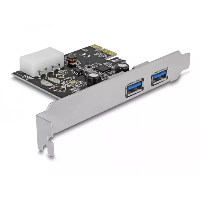 Delock PCI Express x1 karte ar 2 x USB 3.2 Gen 1 Type-A, Low-Profile