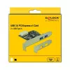 Delock PCI Express x1 karte ar 2 x USB 3.2 Gen 1 Type-A, Low-Profile