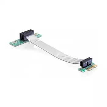 Delock PCI Express x1 uz x1 Riser karte ar elastīgu kabeli, 13 cm, kreisās puses orientācija