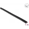 Delock PVC pašlīmējošs rievots aizsargprofils malām 35 x 35 mm, 1 m, melns 18491