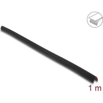 Delock PVC pašlīmējošs rievots aizsargprofils malām 35 x 35 mm, 1 m, melns 18491