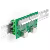 Delock RJ45 2 x sieviešu uz 2 x spaiļu bloku ar pogu DIN sliedei (66994)