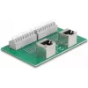Delock RJ45 2 x sieviešu uz 2 x spaiļu bloku ar push pogu DIN sliedei leņķveida (66995)
