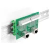 Delock RJ45 2 x sieviešu uz 2 x spaiļu bloku ar push pogu DIN sliedei leņķveida (66995)