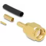 Delock RP-SMA krimpuzgalis RG-174/RG-316/RG-188 kabeļiem, zelta pārklājuma kontakti, 50 Ohm 91788