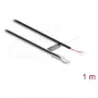 Delock temperatūras sensors ar M4 vītni, 2 atvērtiem galiem, PVC apaļš B25/85 3435K 1 m