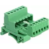 Delock termināļu bloku komplekts DIN sliedei, 6 pin, 5.08 mm solis, leņķveida
