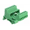 Delock termināļu bloku komplekts DIN sliedei, 6 pin, 5.08 mm solis, leņķveida
