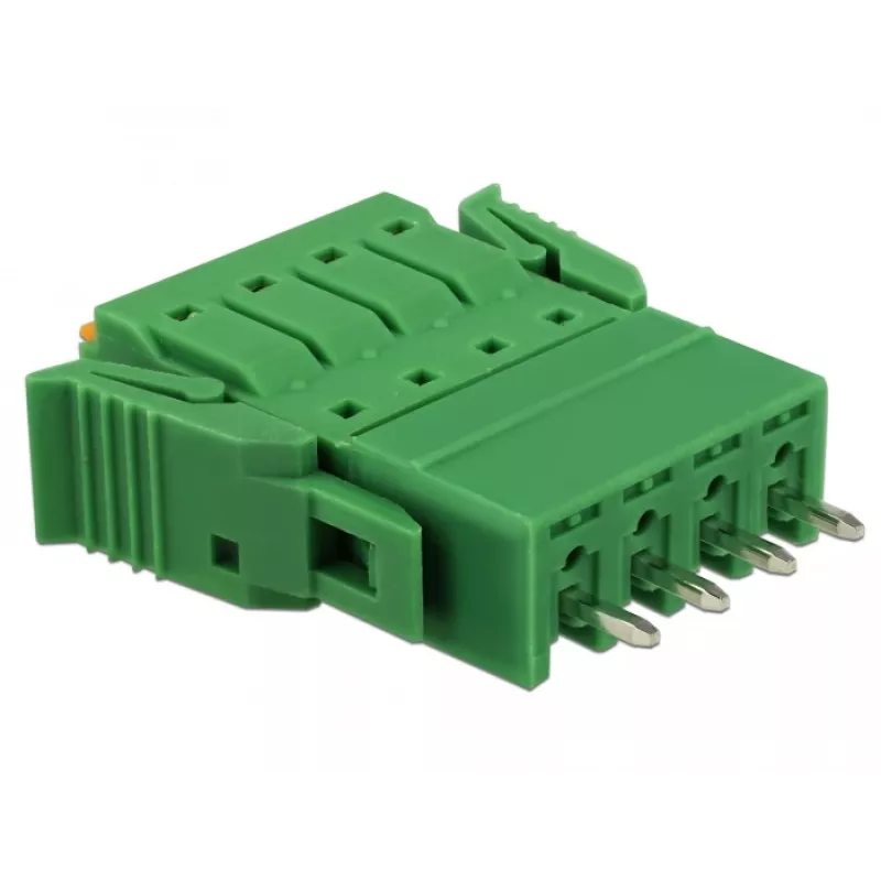 Delock PCB spaiļu bloku komplekts 4 kontakti 3.81 mm solis vertikāls (65970)