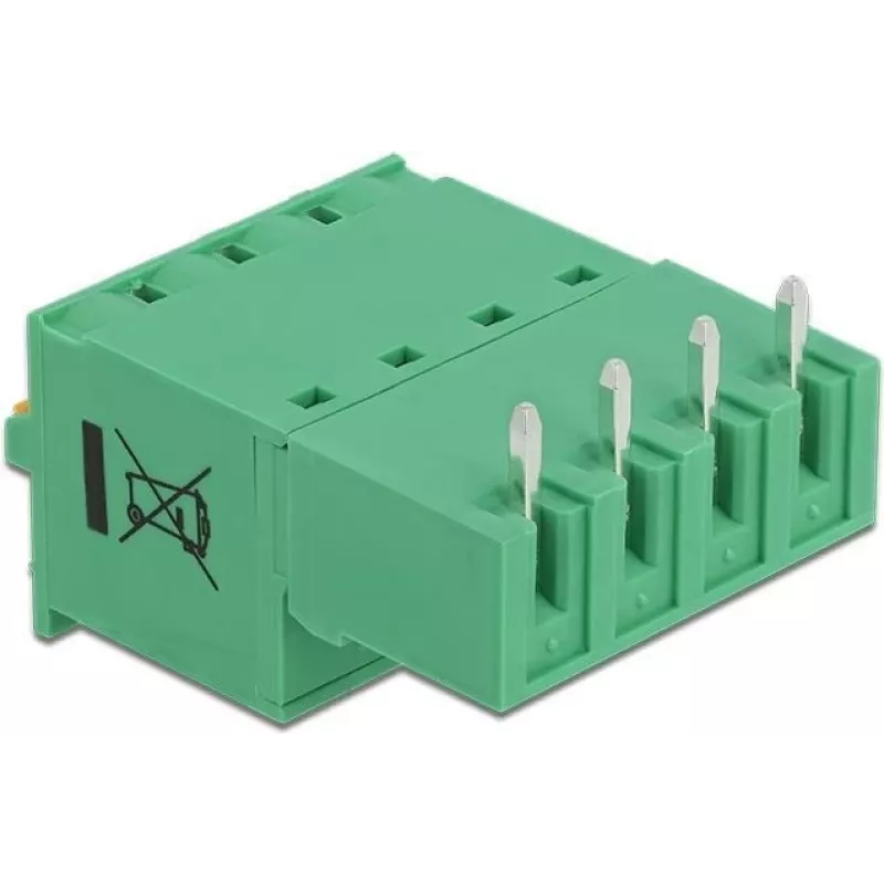 Delock PCB spaiļu bloku komplekts 4 kontakti 5,08 mm solis horizontāls 66506