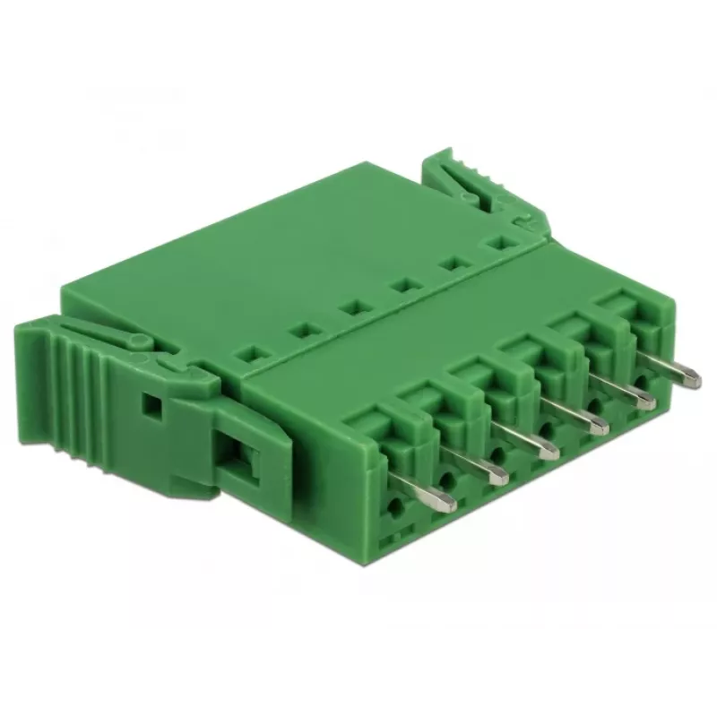 Delock PCB spaiļu bloku komplekts 6 kontakti 3,81 mm solis vertikāls (65972)