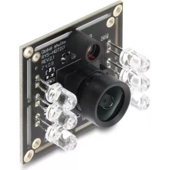 Delock USB 2.0 kameras modulis ar globālo aizvaru, monohroms 0,92 MP, 65°, 6 LED, V6 fiksēts fokuss (96410)