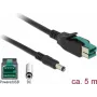Delock USB PlusPower uz DC strāvas kabelis 5,5 x 2,1 mm vītņu uz vītņu 12 V 5 A 5 m melns