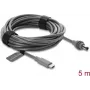 Delock USB Type-C uz DC 5,5 x 2,1 mm barošanas kabelis Starlink Mini, 5 m, pelēks (91822)