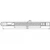 DELTA ATLO-KPS-21X262/SHEEL-S Iegremdējamais kabeļu pārsegs, melns, 262 mm