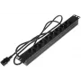 DELTA PD-8/R/IEC-N 8 kontaktligzdu 1U plaukta PDU, IEC C13, 10A, 250V, melns