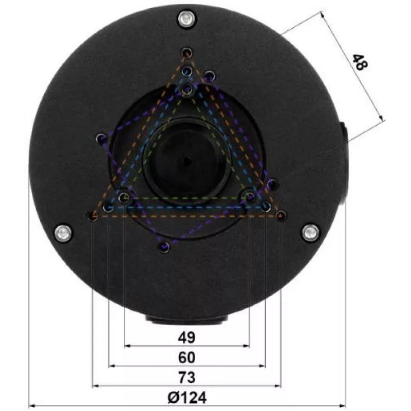 DELTA STG-PFA130-E sadales kārba Dahua kupola kamerām, sienas/griestu stiprinājums, alumīnijs, melna STG-PFA130-E(BLACK)
