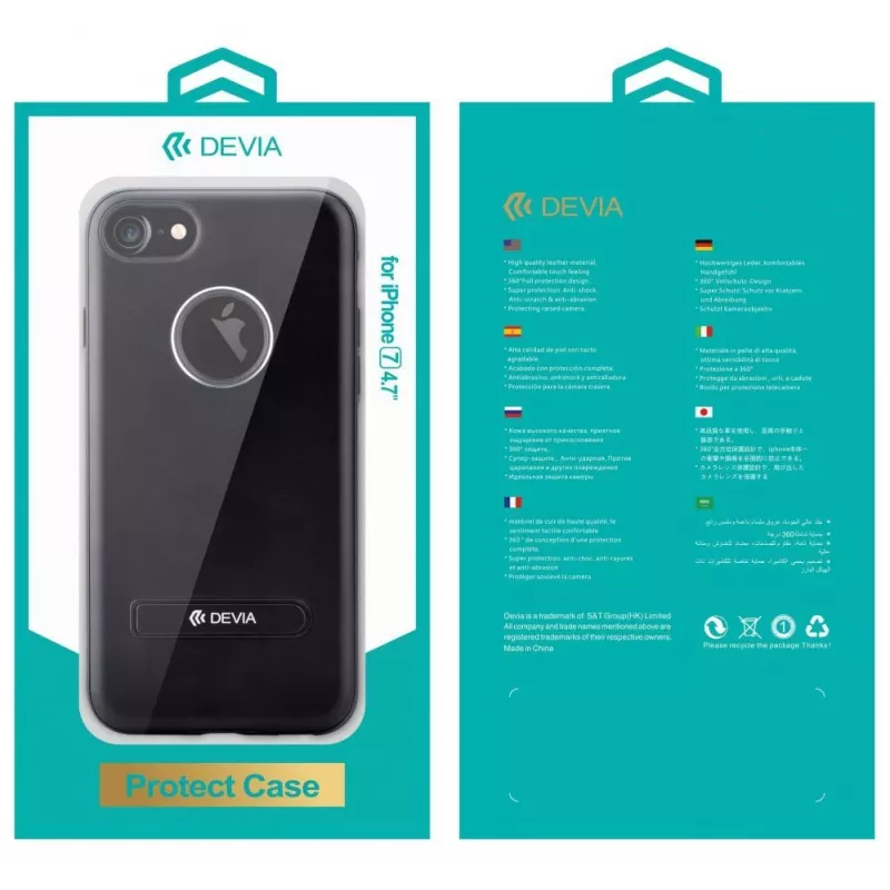 Devia Apple iPhone 7 iView Blue Flip Case ar Smart View Logu un Statīvu