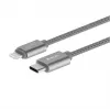 Devia Gracious USB-C uz Lightning kabelis 1m Pelēks