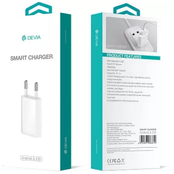 DEVIA Universal Smart Charger EU 10.5W Melns