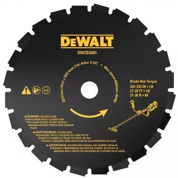 DEWALT 255mm 24T Krūmgrieža asmens 54V XR FlexVolt krūmgriežiem