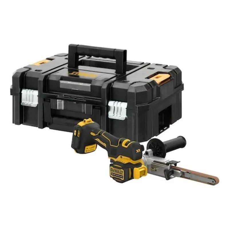 DEWALT DCM200NT-XJ 18V XR Bezvadu Lentu Slīpmašīna, 75x457 mm, Bezsuku Motors, Mainīgs Ātrums, Melna/Dzeltena